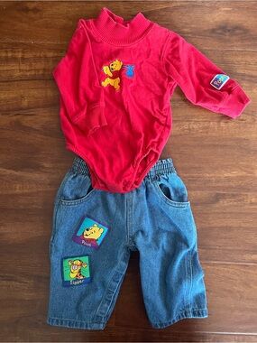 Vintage Winnie the Pooh onesie and pants